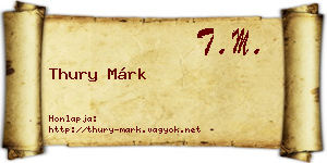 Thury Márk névjegykártya